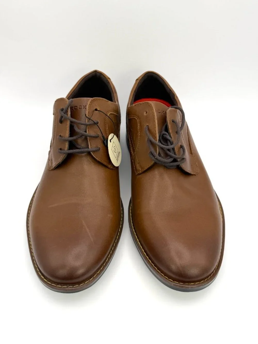 Rockport Men’s Brown Leather Waterproof Slip Resistant Derby Dress  Size 8.5